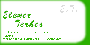 elemer terhes business card