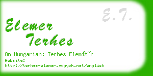 elemer terhes business card